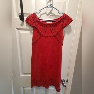 Cowgirl justice sz small  western  faux suede  . Cutouts